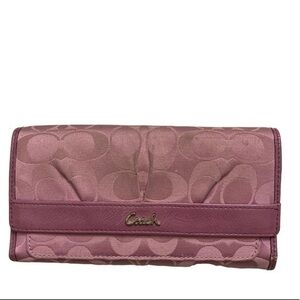 Coach pink purple signature c Ashley wallet